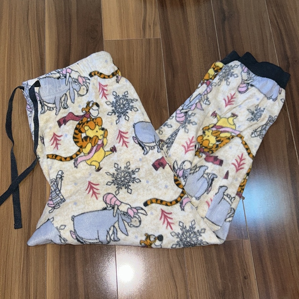 Large Disney Winnie the Pooh plush fleece pajama pants